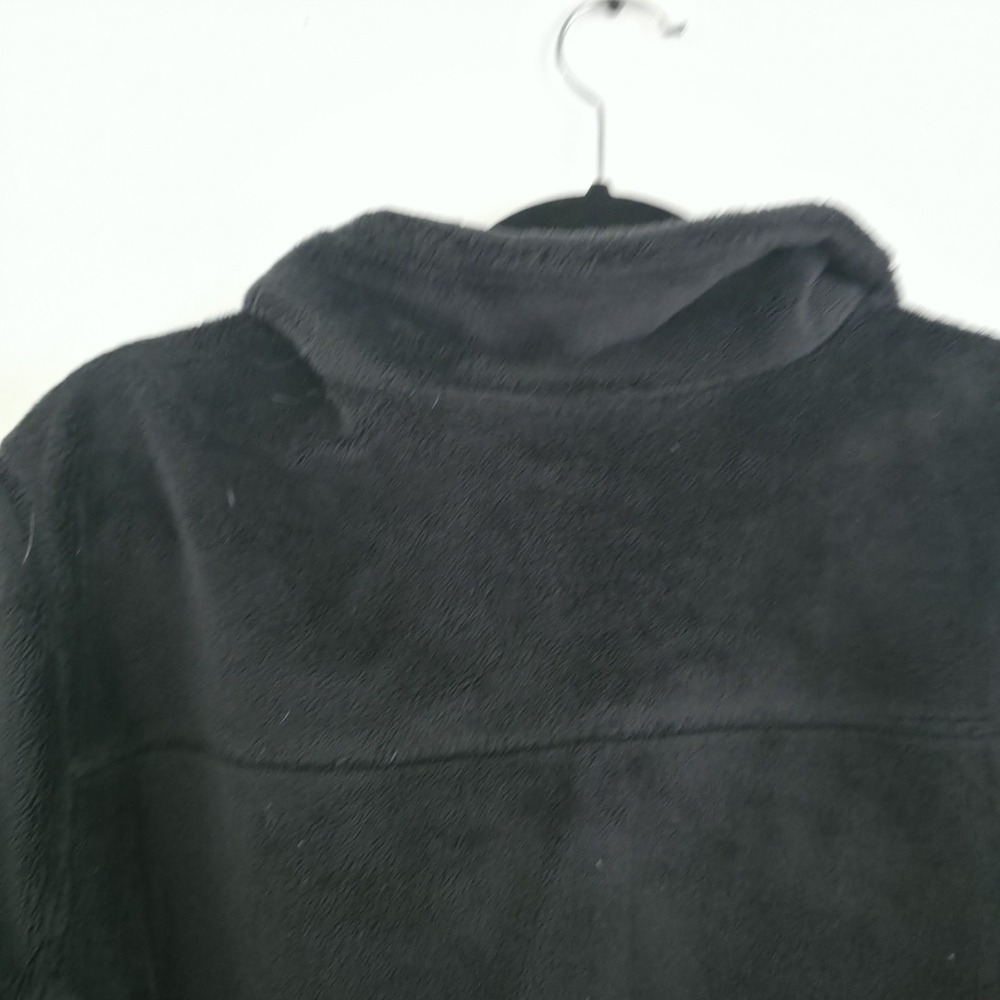 L.L. Bean Fleece Jacket Women 1X Black Full Zip Soft Plush Mock Neck Comfort - Picture 6 of 12